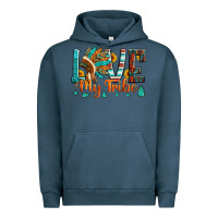 Pigment Midnight Navy love my tribe native american indian headdress Urban Hoodie - Artiststas