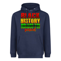 Navy black history month period juneteenth Heavyweight Hoodie - texasbilliewilder