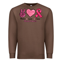 Chestnut breast cancer peace love cure Premium Sweatshirt - RanaPortraitStore