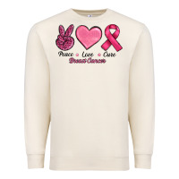 Sandshell breast cancer peace love cure Premium Sweatshirt - RanaPortraitStore