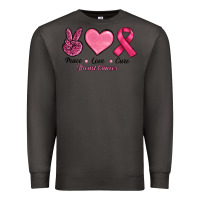 Smoke breast cancer peace love cure Premium Sweatshirt - RanaPortraitStore