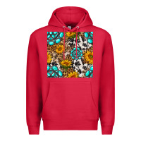 Cardinal western gemstone and sunflower seamless pattern Premium Hoodie - BundleAndBundleShop
