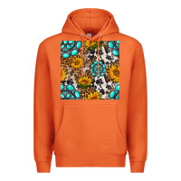 Carrot western gemstone and sunflower seamless pattern Premium Hoodie - BundleAndBundleShop