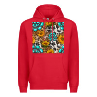 Red western gemstone and sunflower seamless pattern Premium Hoodie - BundleAndBundleShop