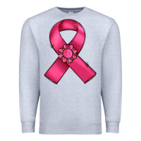 Heather Grey breast cancer awareness ribbon Premium Sweatshirt - RanaPortraitStore