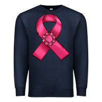 Navy breast cancer awareness ribbon Premium Sweatshirt - RanaPortraitStore