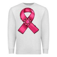 Oatmeal Heather breast cancer awareness ribbon Premium Sweatshirt - RanaPortraitStore