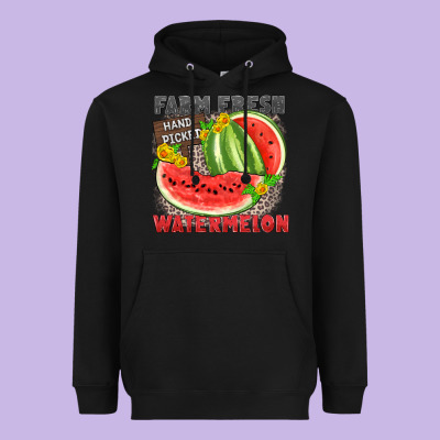 Farm Fresh Watermelon Heavyweight Hoodie Designed By Zillion Design Studio