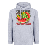 Heather Grey farm fresh watermelon Heavyweight Hoodie - Zillion Design Studio