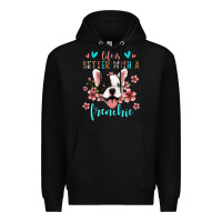 Black life is better with a frenchie Premium Hoodie - Jasminsmagicworld