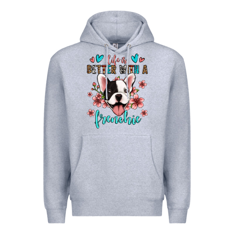 Life Is Better With A Frenchie Premium Hoodie by Jasminsmagicworld | Teevron