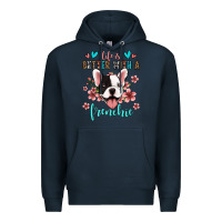 Navy life is better with a frenchie Premium Hoodie - Jasminsmagicworld