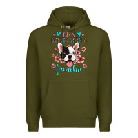 Army Green life is better with a frenchie Premium Hoodie - Jasminsmagicworld