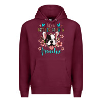 Burgundy life is better with a frenchie Premium Hoodie - Jasminsmagicworld