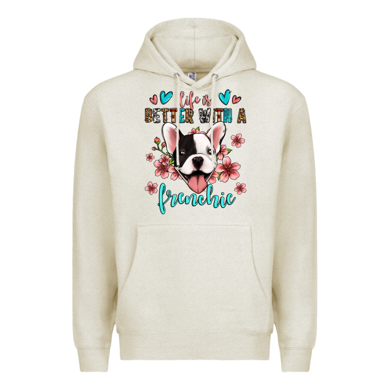 Life Is Better With A Frenchie Premium Hoodie by Jasminsmagicworld | Teevron