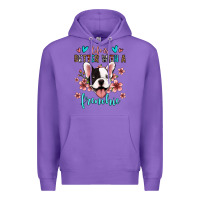 Purple life is better with a frenchie Premium Hoodie - Jasminsmagicworld