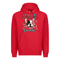 Red life is better with a frenchie Premium Hoodie - Jasminsmagicworld