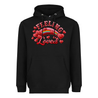 Black Feeling Loved Valentine's Day Heavyweight Hoodie - RanaPortraitStore