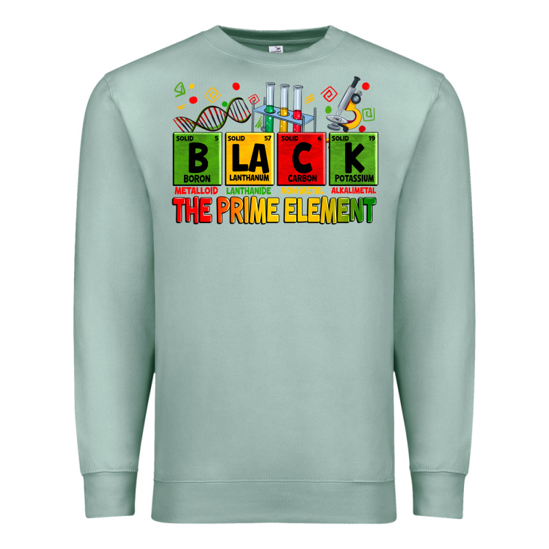 Black The Prime Element Premium Sweatshirt by Zillion Design Studio | Teevron