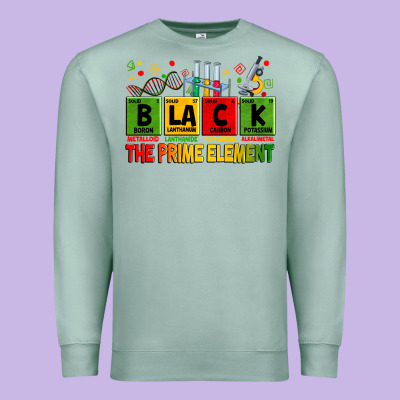 Black The Prime Element Premium Sweatshirt Designed By Zillion Design Studio
