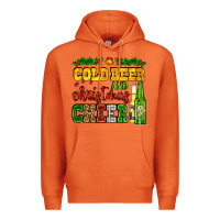 Carrot cold beer and christmas cheer with beer bottles Premium Hoodie - AdoDesignShop
