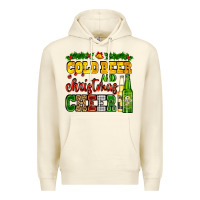 Sandshell cold beer and christmas cheer with beer bottles Premium Hoodie - AdoDesignShop