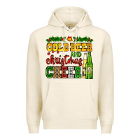 Tofu cold beer and christmas cheer with beer bottles Premium Hoodie - AdoDesignShop