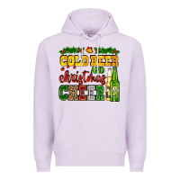 Lilac cold beer and christmas cheer with beer bottles Premium Hoodie - AdoDesignShop