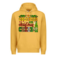 Mustard cold beer and christmas cheer with beer bottles Premium Hoodie - AdoDesignShop