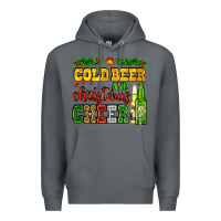 Rock cold beer and christmas cheer with beer bottles Premium Hoodie - AdoDesignShop