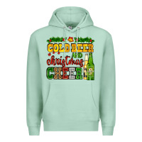 Seafoam cold beer and christmas cheer with beer bottles Premium Hoodie - AdoDesignShop
