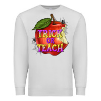 Dove Grey Trick or Teach Premium Sweatshirt - texasbilliewilder