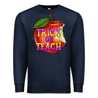 Navy Trick or Teach Premium Sweatshirt - texasbilliewilder