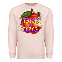 Pale Pink Trick or Teach Premium Sweatshirt - texasbilliewilder