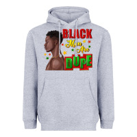 Heather Grey black men are dope black man Heavyweight Hoodie - texasbilliewilder