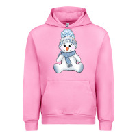 Fuchsia Pink winter snowman Urban Hoodie - AdoDesignShop