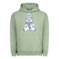 Pigment Oil Green winter snowman Urban Hoodie - AdoDesignShop
