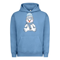 Pigment Pebble Blue winter snowman Urban Hoodie - AdoDesignShop
