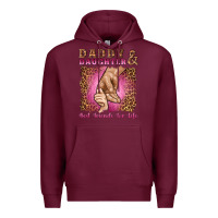Burgundy daddy and daughter best friends for life Premium Hoodie - Artiststas