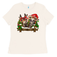 Bone Christmas donkeys Ladies Tee - BarkalooDesign