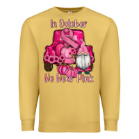 Antique Gold breast cancer awareness pink truck gnomes Premium Sweatshirt - RanaPortraitStore