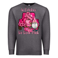 Charcoal Heather breast cancer awareness pink truck gnomes Premium Sweatshirt - RanaPortraitStore