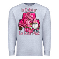 Heather Grey breast cancer awareness pink truck gnomes Premium Sweatshirt - RanaPortraitStore