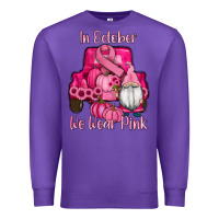 Purple breast cancer awareness pink truck gnomes Premium Sweatshirt - RanaPortraitStore