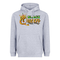 Heather Grey black queen Heavyweight Hoodie - texasbilliewilder