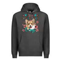 Charcoal Heather life is better with a corgi Premium Hoodie - Jasminsmagicworld