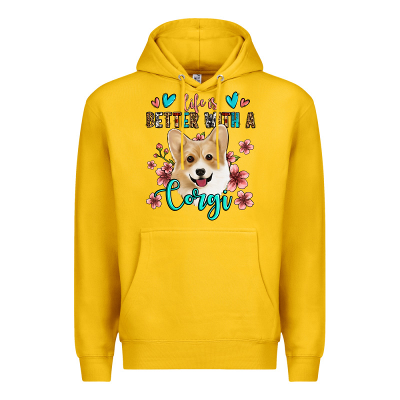 Life Is Better With A Corgi Premium Hoodie by Jasminsmagicworld | Teevron