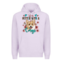 Lilac life is better with a corgi Premium Hoodie - Jasminsmagicworld