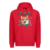 Red life is better with a corgi Premium Hoodie - Jasminsmagicworld