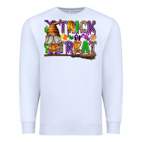 White Trick or Treat Premium Sweatshirt - texasbilliewilder